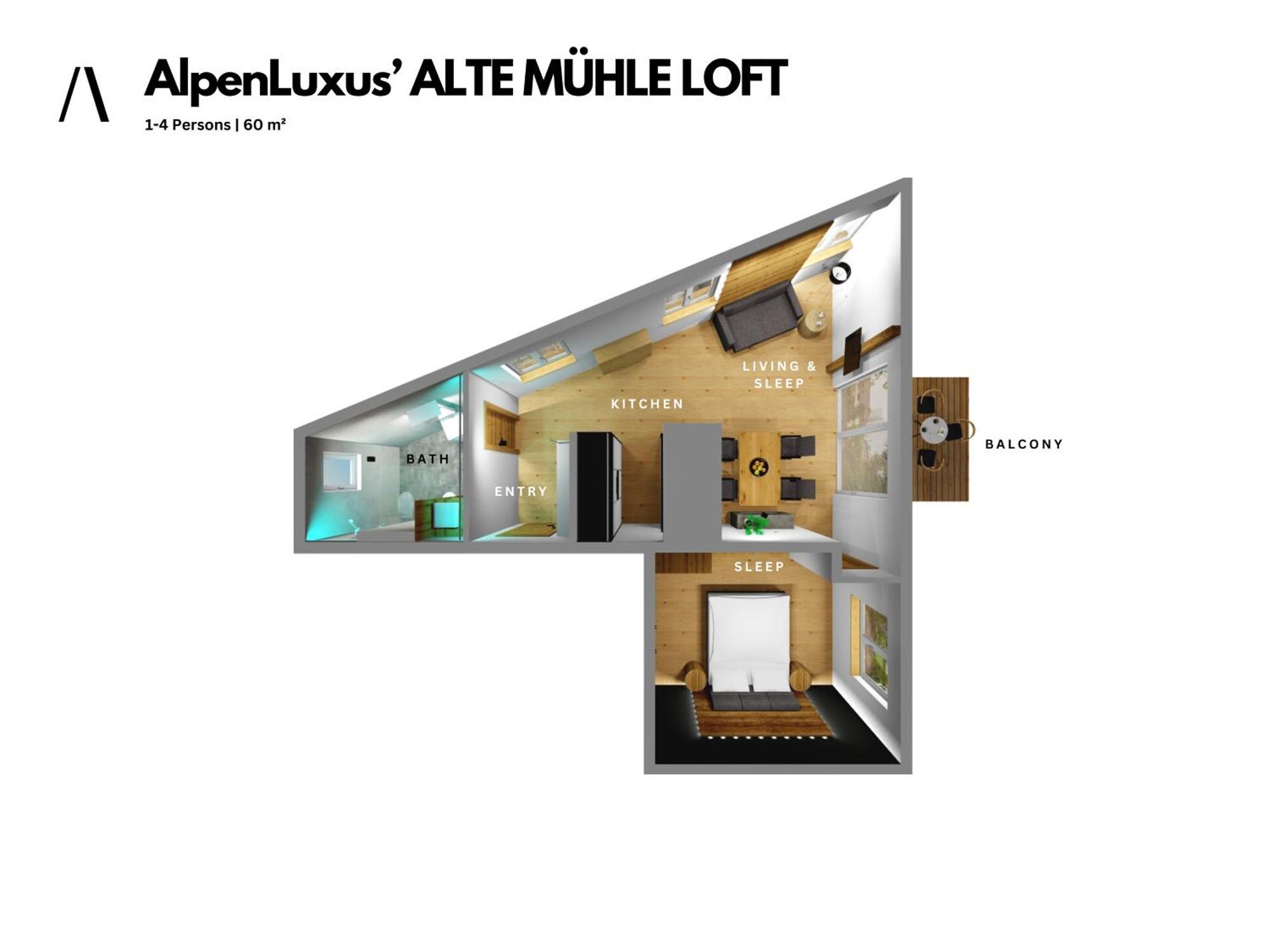 Alte Muehle Loft - Balcony & Car Park By Alpenluxus Appartements Брикслегг Экстерьер фото